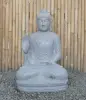  Product image 1 of the product “Seated Buddha made of Riverstone in Abhaya Position - gesture of fearlessness, H. 82cm. ”
